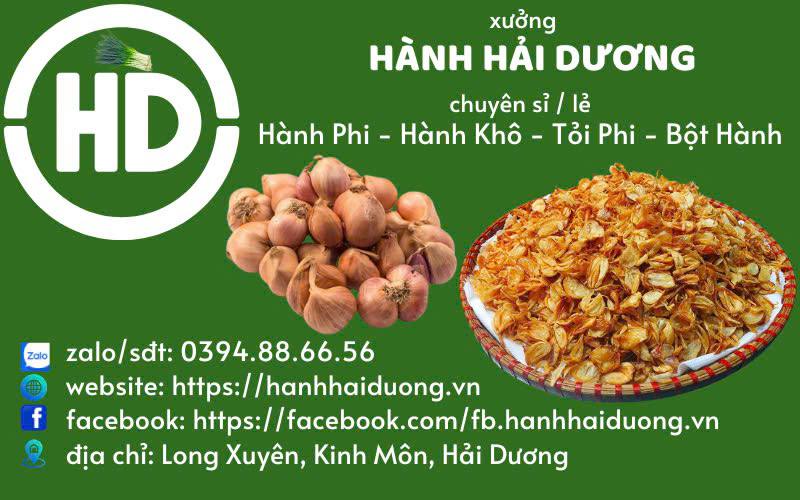 Liên hệ xưởng hành Hải Dương để lấy hành phi giá sỉ