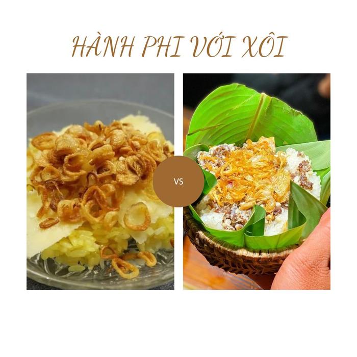 Hành phi với xôi